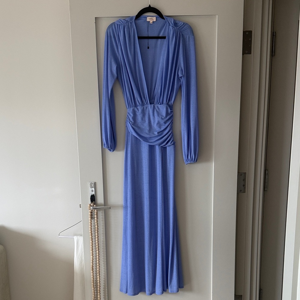 Camila Coelho Long Sleeve Blue Dress